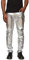 COOFANDY Herren-Hose, metallisch, glänzend, Nachtclub, 70er, 80er, 90er, Disco-Hose, Party, Tanz, gerades Bein, 01-luxurious Silver, XXL
