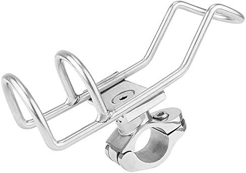 Bestlymood 1 StüCk Edelstahl 316 Angel Rute Rack Halter Pol Halterung UnterstüTzung Fest Klemmen Schienen Montage 26 Mm Boots Zubeh？R