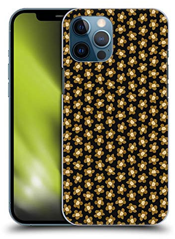 Head Case Designs Officially Licensed Ninola Black Gold Floral Hard Back Case Compatible With Apple iPhone 12 Pro Max