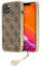 Guess GUHCP13MGF4GBR Hülle für iPhone 13 6,1 , Polykarbonat, braun 4G Charms Collection