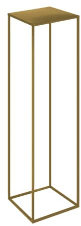Blumenständer Ständer Aus Metall Modernes Loft Industriell Plant Stand für Blumentopf (24 x 24 x 130H cm, Golden)