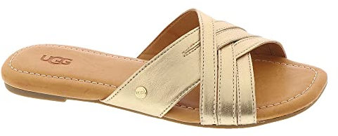 UGG Damen Kenleigh Rutsche Sandale, metallic-goldfarben, 38 EU
