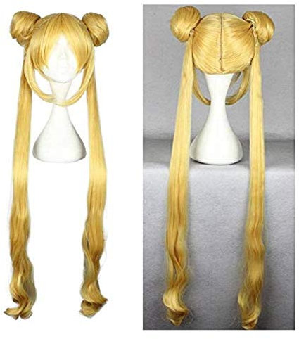 WHBHD Sailor Moon Mercury Mars Jupiter Venus Uranus Neptun Pluto Saturn Chibi USA Cosplay Perücken for Halloween Party Sailor Jupiter Perücke