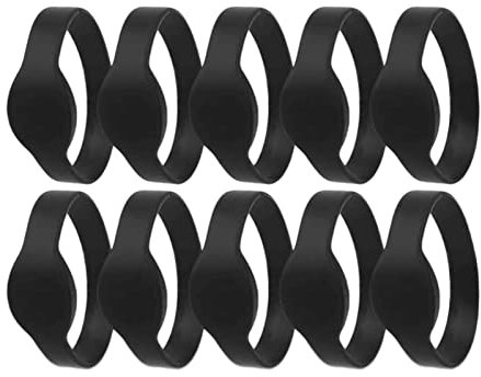 RFID-Armband, Zugangskontrollkarte 13,56 MHz RFID-Armband Wasserdichte IC-Karte Silikon-Armband für Schwimmbad, Sauna, Zimmer, Hotel(Schwarz)