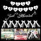 BOFUNX Just Married Autogirlande Hochzeit + 2 Stücke Autoschleifen + Autofenster Aufkleber Autoschmuck Hochzeitdeko Braut Hochzeit Auto Wedding Dekoration