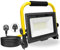 PICAA 50W Projecteur de Chantier LED avec Prise, 5000LM Lampe d'extérieur Pliable Portable Projecteur Led, Rotation à 360° Pour Travaux d'atelier, Garage, Terrasse, Jardin, Etanche IP66 6000K Blanc