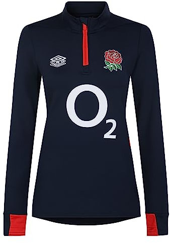 Umbro Womens Eng Mid Layer Top Navy/Blua/Scarlet M