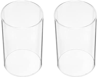 BESPORTBLE Tischständer 2 Stücke Glaszylinder Windlichtgläser Transparenter Kerzenhalter Teelichtgläser Windlicht Ersatzzylinder Kerzengläser Teelichtglas für Zuhause Tischdeko 20X6cm