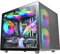 Mars Gaming MC-400 Black, Compact Micro-ATX Gaming Case, Full Side Window Tempered Glass, 3x 120mm FRGB Fans, Full Mesh Side Panel