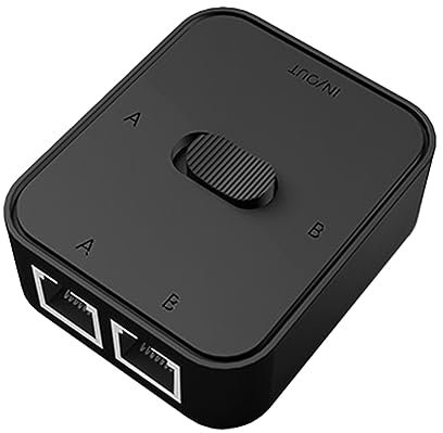 Vegena Gigabit Ethernet Adapter 2 in 1 Out ou 1 in 2 Out, RJ45 LAN Switch, Plug & Play Network Splitter, Switch Ethernet PoE, Switch RJ45, Hub Ethernet, Hub RJ45