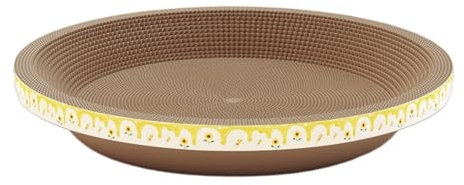 Honhoha Rascador para Gatos - Cuenco de cartón para Cama de Gato | Cama de cartón Gruesa Resistente a los arañazos para Gatos, Alfombrilla rascadora para protección de Muebles, Juguete