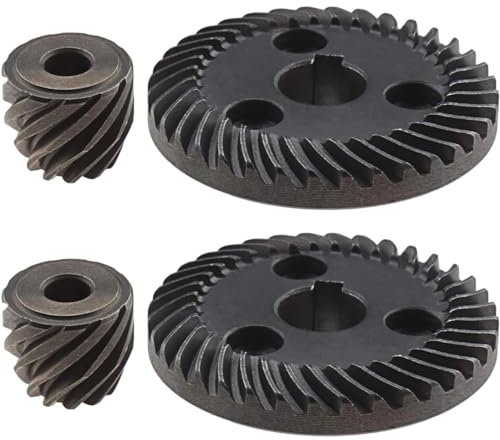 2 Sets 36 Zähne Zahnrad 11 Zähne Spiral Kegelritzel Winkelschleifer Elektrowerkzeug Kompatibel mit Makita 9553-9555 9557 9558 Ersatzteil