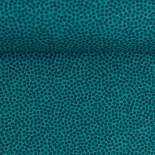 Baumwollstoff DOTTY unregelmäßige Punkte | Ökotex Standard 100 | viele Farben | Meterware (petrol)