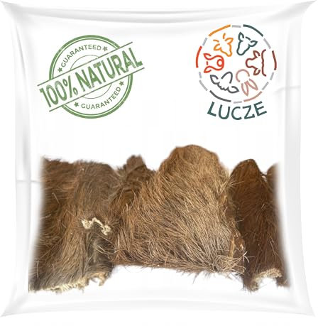 Lucze Hirschhaut wie Pferdehaut mit Fell 1kg hypoallergenes Hundefutter Natur Kauknochen Quialitäts Kauartikel Hundeleckerli