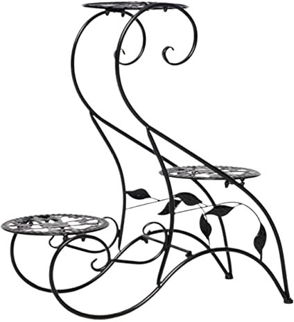 Pflanzenständer Blumenregal Pflanzenregal Metall Blumenständer Blumentreppe Retro Pflanzenständer Blumenregal Pflanzentreppe Gartendekoration Blumenständer Pflanzenregal Blumenhalter (Farbe: