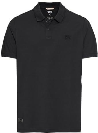 camel active Herren Kurzarm Poloshirt aus einem Baumwollmix Dunkelblau, Menswear-L
