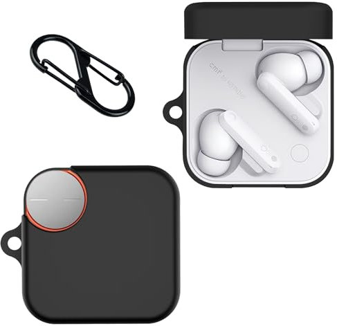 Lemxiee Flexible Silikonhülle für CMF by Nothing Buds Pro 2 hülle (2024) -Schwarz