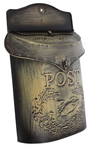 DIYEAH Buzón De Pared Vintage Hierro Estilo Retro Decorativo Para Correo Exterior