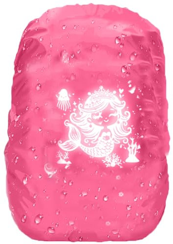 Charfia Regenschutz Rucksack, 35L Regenschutz Schulranzen, Reflektierender Rucksack Regenschutz, Einhorn Nixen Regenschutz Schulranzen Camping Wandern Schule und Alltag ideale Wahl (Nixen)