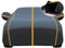 Autoplane Winter Für Nissan Micra (1992-2024), Hagelschutzplane Auto, Autoabdeckung Outdoor, Wasserdicht, Atmungsaktiv, UV-beständig, Baumölbeständig, Kratzfest(Black orange)
