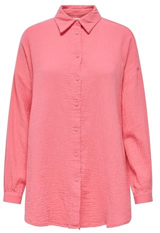 ONLY Damen ONLTHYRA Oversized Shirt NOOS WVN ,Sun Kissed Coral ,M