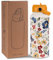 Goetland Fleur Gourde Inox 1l Isotherme Bouteille D'eau avec Paille et Ouverture pour Boire Adulte Femme Sport Personnalisable Étanche Sans BPA Reutilisable Jaune Vif