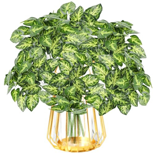 astylishome Artificial Plants Outdoor for Graves Mini Artificial Plants Greenery Plastic Fake Plants for Home Bathroom Office Table Decor 2802