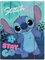 DISNEY Stitch Mappe mit Gummiband, für Kinder, Schulmappe, Bunte A4 (Blau)