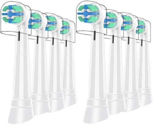 Bürstenköpfe kompatibel mit iO Elektrische Zahnbürste, für iO 2/3/4/5/6/7/8/9/10 Serie, ultraresistente Borsten für eine gründliche Reinigung von Zähnen und Zahnfleisch, weiß, 8 Stück