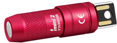 OLIGHT IMINI 2 Keychain Light 50 Lumens EDC Rechargeable Mini Torch, Magnetic Base Lamp with Integrated USB Plug, High Performance Compact LED Flashlight for Daily Carry (Passionate Red)