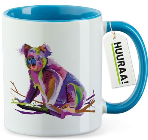 Huuraa Tazza Koala Tazza Regalo Blu 330ml Koala Idea Regalo