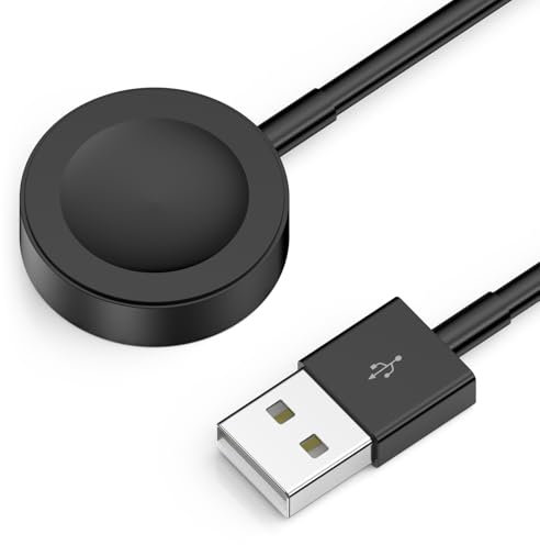 Chargeur iWatch 2025 amélioré compatible avec Apple Watch, câble de charge magnétique USB, accessoires portables rapides pour iWatch Series 10/9/8/7/6/5/4/3/2 Ultra 2/SE - Noir