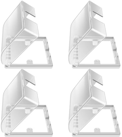 Zerodeko 4 Pièces Couvercle de Prise Étanche pour Salle de Bain, Boîte de Protection en Acrylique, Facile à Installer, Design Simple et Élégant pour Bureau et Salon