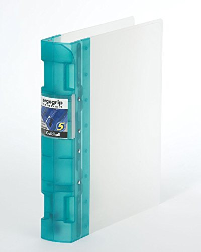 Exacompta Guildhall Ergogrip Binder, 4 Rings, A4 Extra Wide - Emerald Green, Pack of 1, 4543