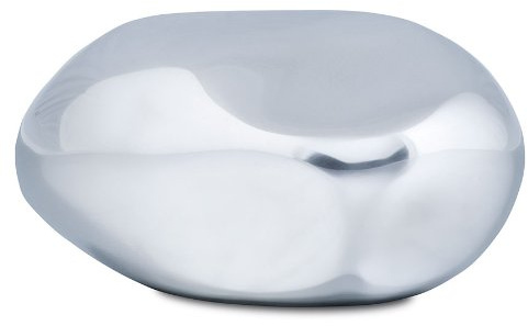 Alu-Rock klein 100 mm. Metall - Deko – Steine. Aluminium Steine Silber.