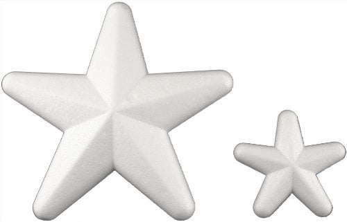 Styropor Stern, Spitzen gerundet 20 cm, Vollmaterial / 1 Stück