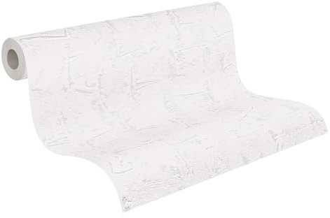 A.S. Création Strukturtapete Weiß - Casual Living Wandtapete 288639 - hochwertige Vliestapete für Wohnzimmer - 10,05m x 0,53m - Made in Germany