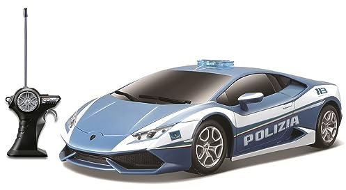 Maisto 581271 - Ferngesteuertes Modellauto 1:14 Lamborghini Huracan LP 610-4 Polizei, blau
