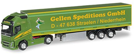 herpa 304474 - Miniaturmodell - Volvo FH GL XL Kühlkoffer-Sattelzug - Gellen Speditions