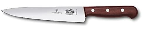 Victorinox Wood, Carving Knife, Extra Sharp Blade, Straight Edge, 19 cm, Noble Wooden Handle, Stainless Steel, Brown