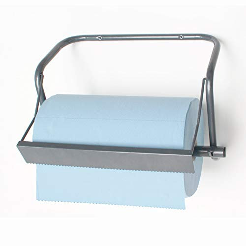Putztuchrollen Putztuch Papiertuch Rollen - Wandhalter Putztuchrollenhalter 40 cm + 1x Putztuchrolle blau 3 lagig