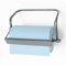 Putztuchrollen Putztuch Papiertuch Rollen - Wandhalter Putztuchrollenhalter 40 cm + 1x Putztuchrolle blau 3 lagig
