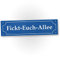DankeDir! Fickt-Euch-Allee Schild mit Spruch 40 x 10 cm Türschild - Lustige Geschenkidee Geburtstagsgeschenk bester Freund - Scherzartikel Spaßartikel verschenken