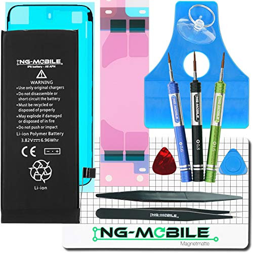 NG-Mobile Akku Ersatz für Apple iPhone 8 | Profi Reparatur Werkzeug-Set | Original Batterie Kapazität 1829 mAh - Neue Produktion - März 2020