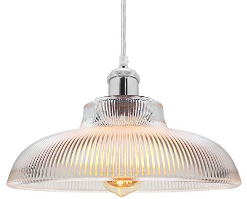 Long Life Lamp Company Antique Silver Vintage Pendant Light Classic Retro Glass Ceiling Light Shade Bowl M0180