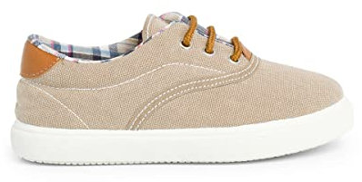 Pisamonas Zapatillas Contraste De Lona Y Cordones Talla 26 Color Arena