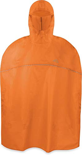 normani Outdoor Sports Kinder Regenponcho für Jungen und Mädchen mit Kapuze und 3M™ Scotchlite™ Reflektoren Farbe Orange