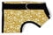 Kitty Holster Katzengeschirr, Größe XS, blühendes Gold