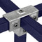 KLEMP T-stück Mit Stützrohr Quadratische Rohrverbinder 40x40 mm Vierkantrohre Temperguss Typ 24S-40x40 mm