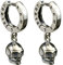 YiGanQiang 925 Sterling Silber Schädel Männer Und Frauen Ohrringe, Schmuck Geschenke Totenkopf Piercing Ohr Herren Ohrringe Schädel Ohrstecker (Color : Silver)
